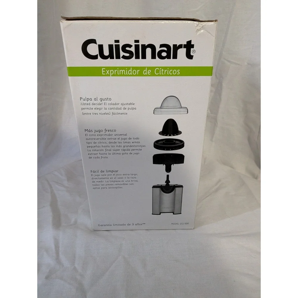 Cuisinart CCJ-500 Electric Citrus Juicer, Brushed Stainless Steel, 1-Cup